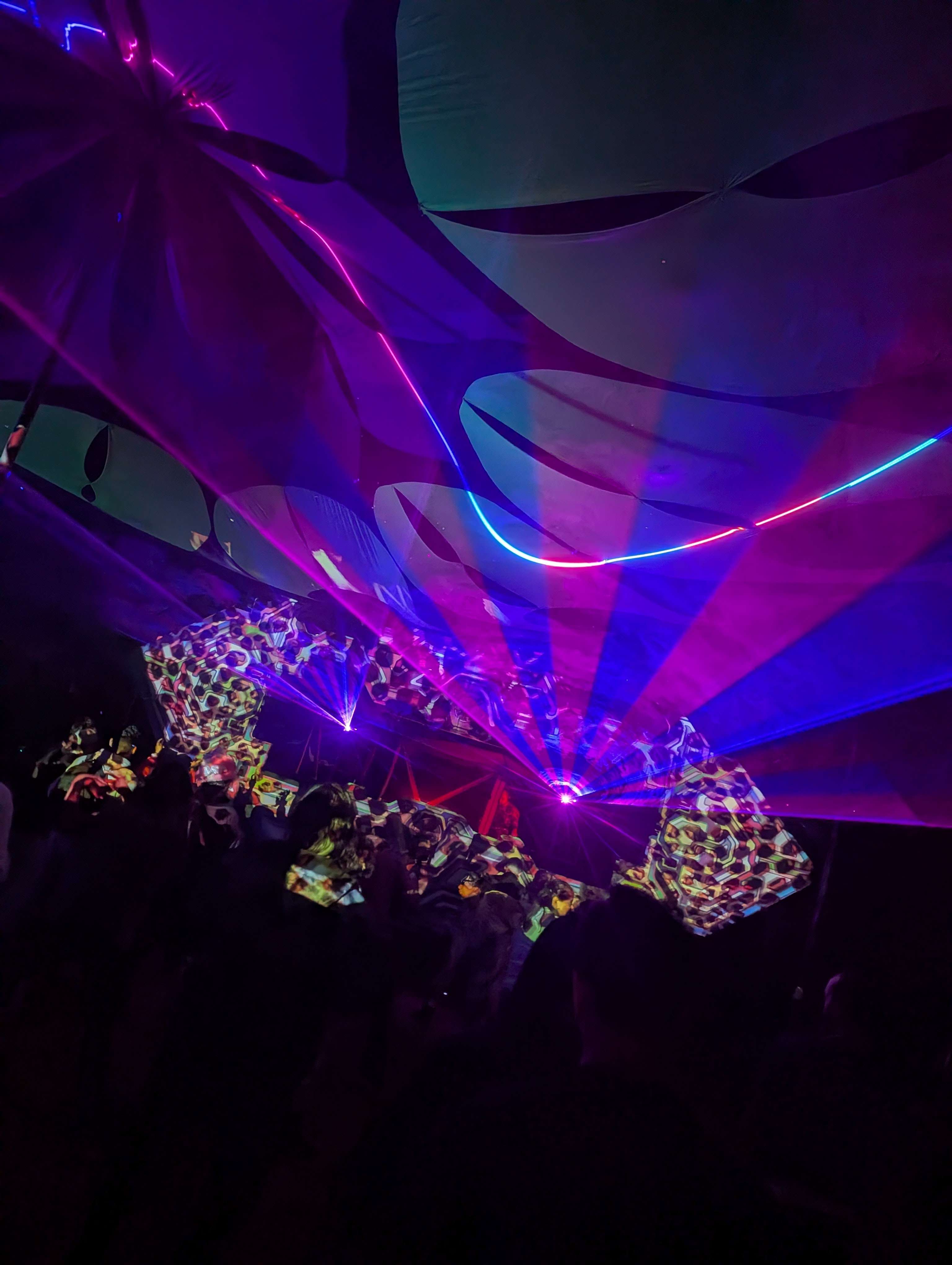 Festival event with crowd and stage
