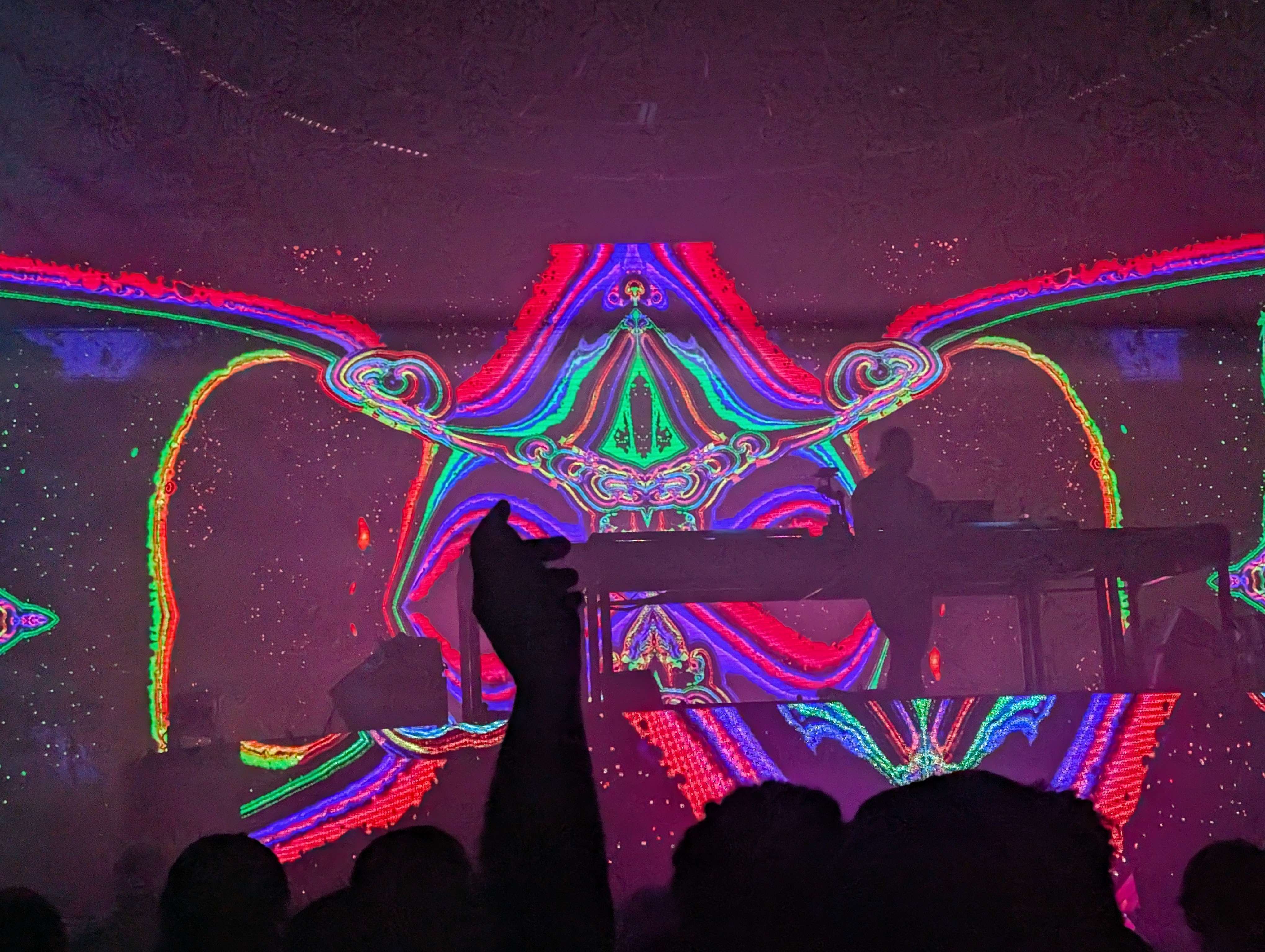 Stage event with lighting and production