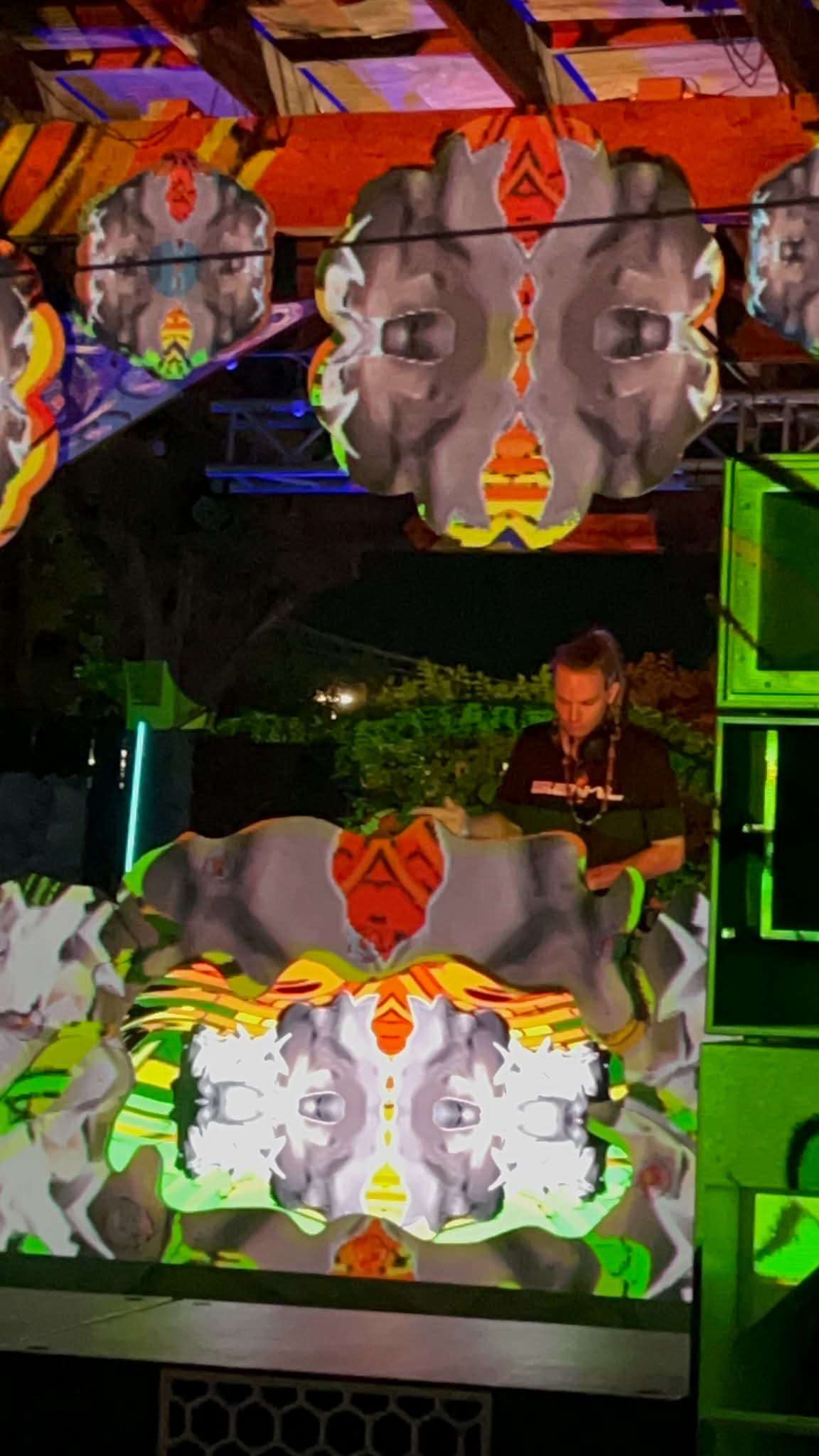 Stage event with lighting and production